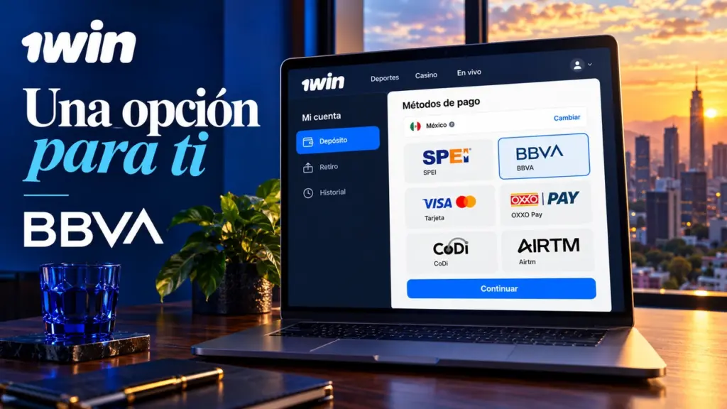 Ilustración de pagos de 1win para México